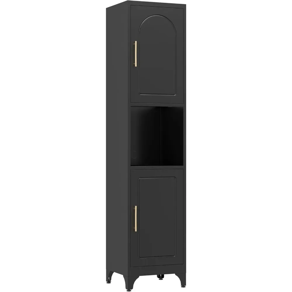 Tall Narrow Bathroom Cabinet with 2 Door and Adjustable Shelves 75