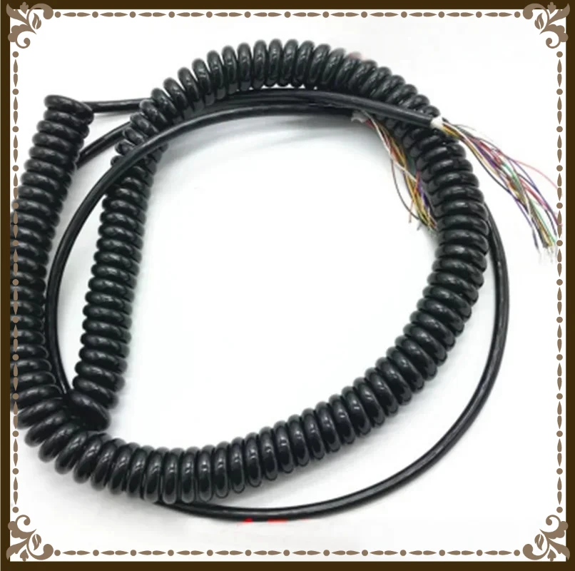 1pc Free Shipping 12 15 16 17 18 19 21 Cores Spring Spiral Cable Coiled for CNC Handheld Encoder Manual Pulse Generator MPG