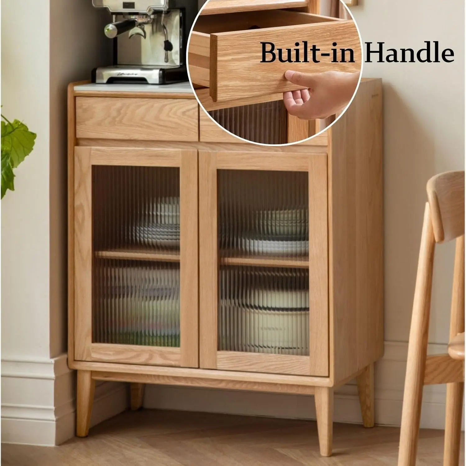 Armoire de rangement en bois avec portes et étagères, buffet de rangement de cuisine, armoire de planche avec égouts de proximité, vitrine pour 100%