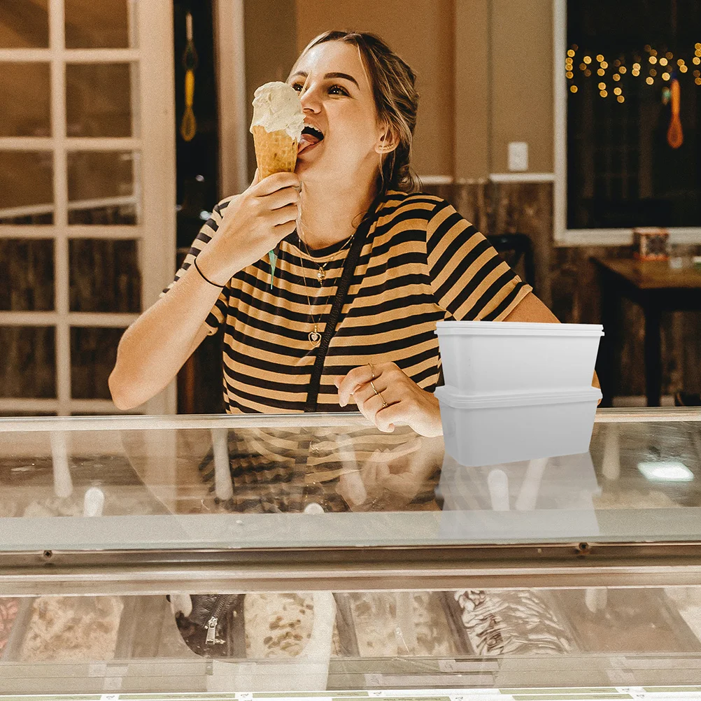 Ice Cream Box Container Household Storage Keeper Tub Containers Food Reusable Freezer for Pp Kitchen