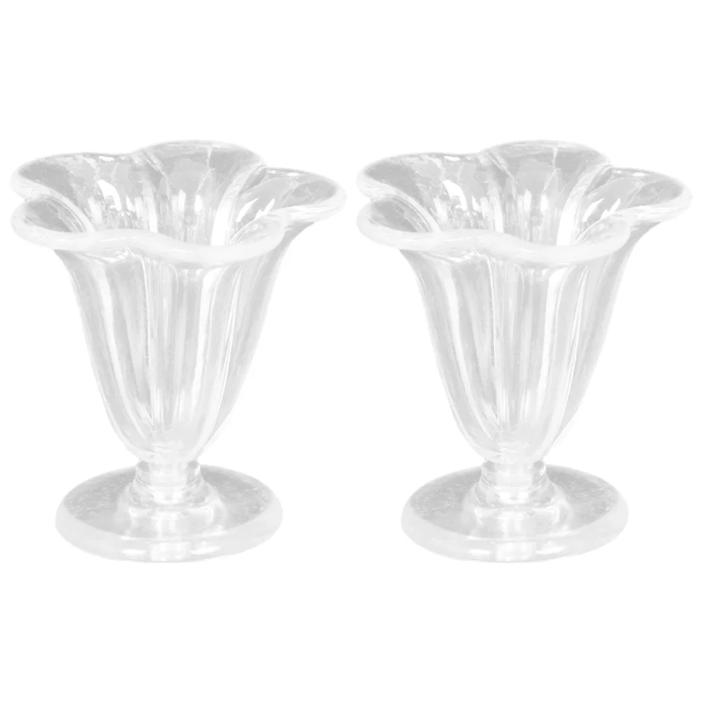 2 Pcs Simulation Cup Cups Mini Food Toys Mugs Miniature Ice Cream Model Adornment Plum