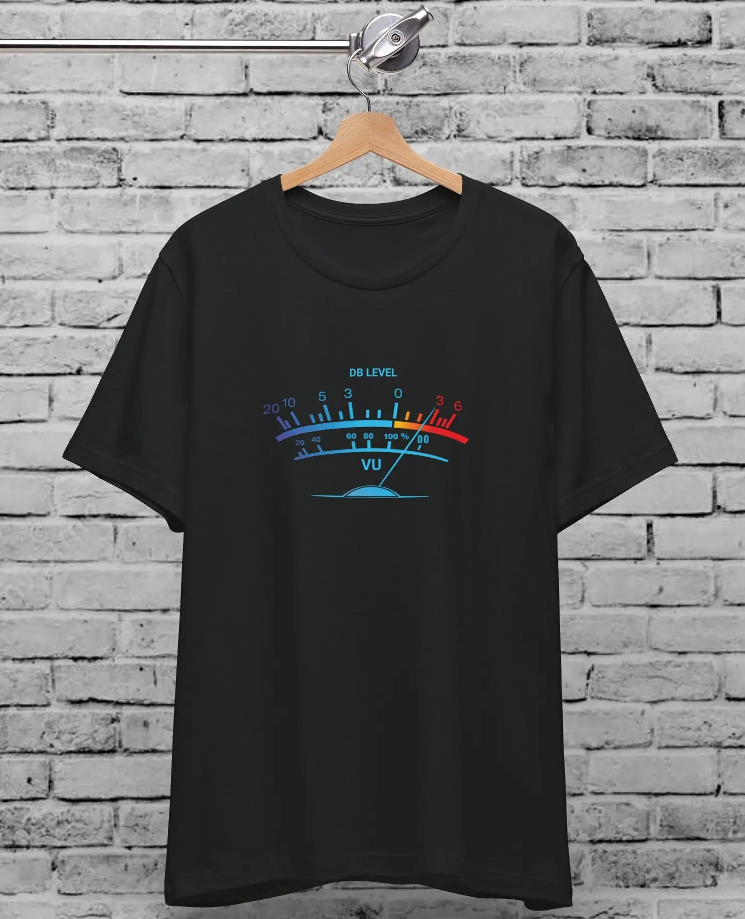 Analog VU Meter T Shirt Vintage Hifi Stereo System For DJ Sound Engineer Hi Fi Audio Decibel Birthday