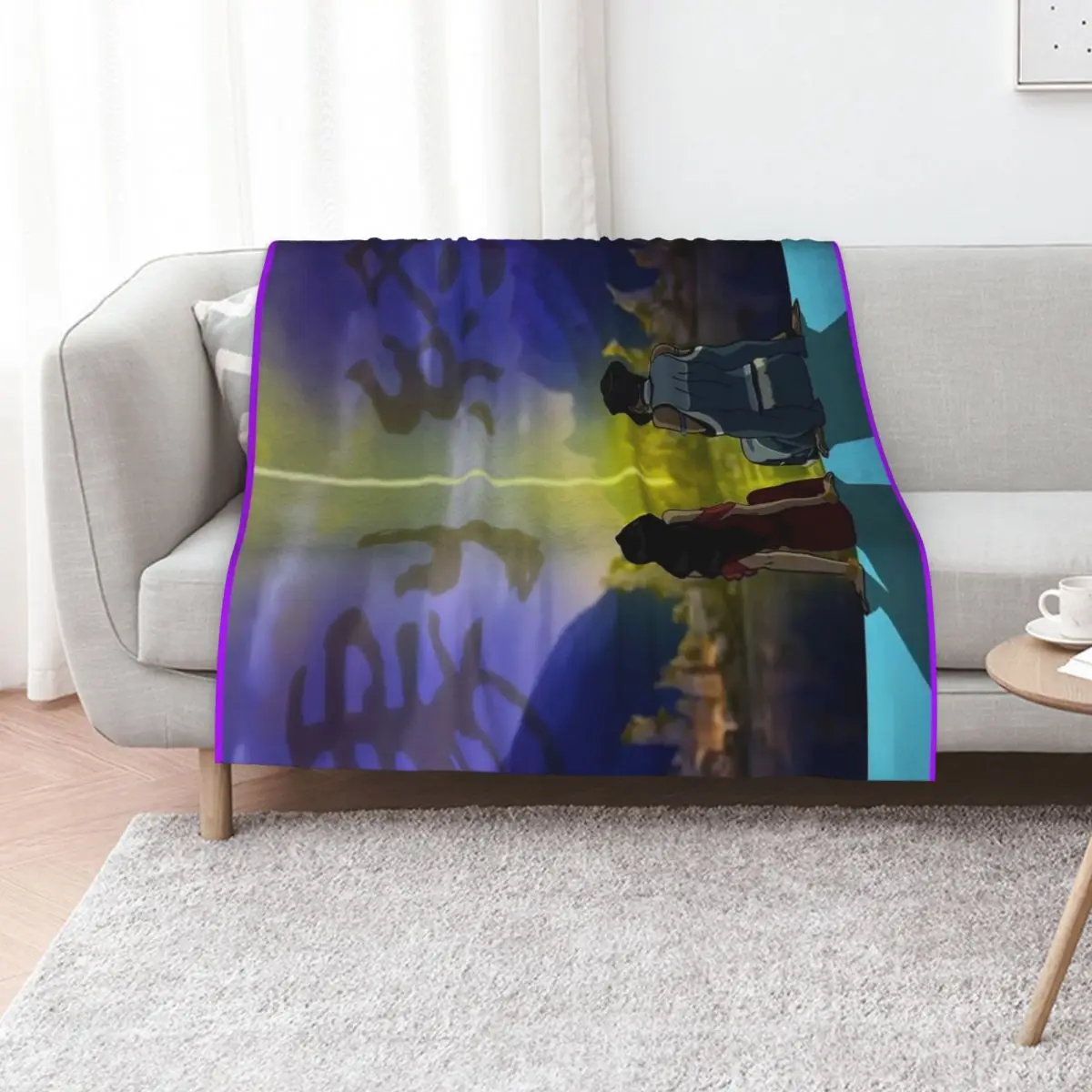 Korrasami with End Credits Throw Blanket Giant Sofa Single Beach Decorative Sofas Flannels Blankets