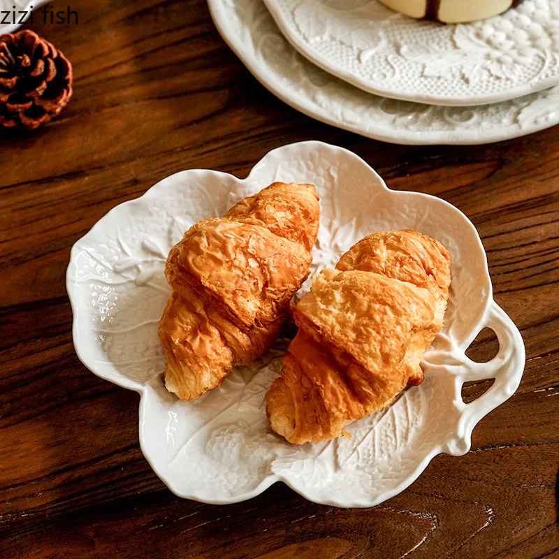 الإغاثة العنب طبق سيراميك الإبداعية ستيك لوحة كيك تحلية أطباق فاكهه أطباق تخدم المطبخ الجزيئي أدوات المائدة #2