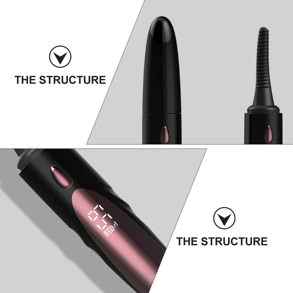 Piegaciglia riscaldato Piegaciglia riscaldante elettrico Strumento per trucco compatto portatile caldo rapido per accessorio di bellezza da donna