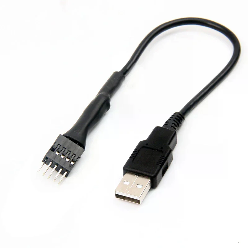 Connect Internal PC Data! 9-Pin Male To External USB A Cable, Mainboard Internal Data Extension Cord