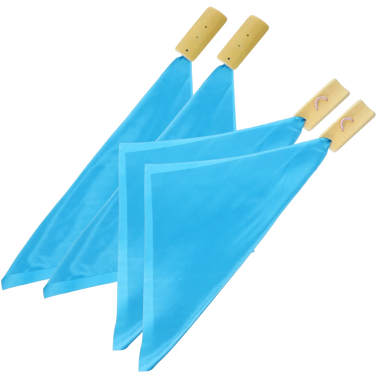 

Blue Silk Chinese Traditional Musical Instruments Percussion Kuaiban Ribbon Sticks Satin Pupils Children