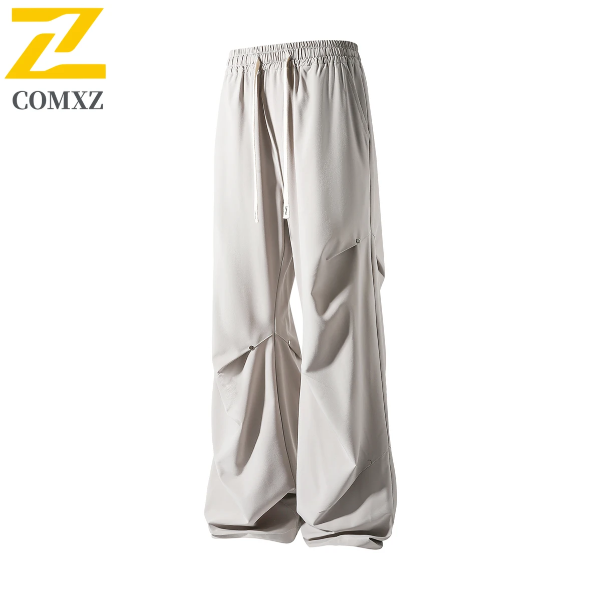 Trendy Men's Sports Pants 2025 Summer New Ice Silk Breathable Street Hip-hop Style Cropped Pants Fashionable Thin Men's Clothing