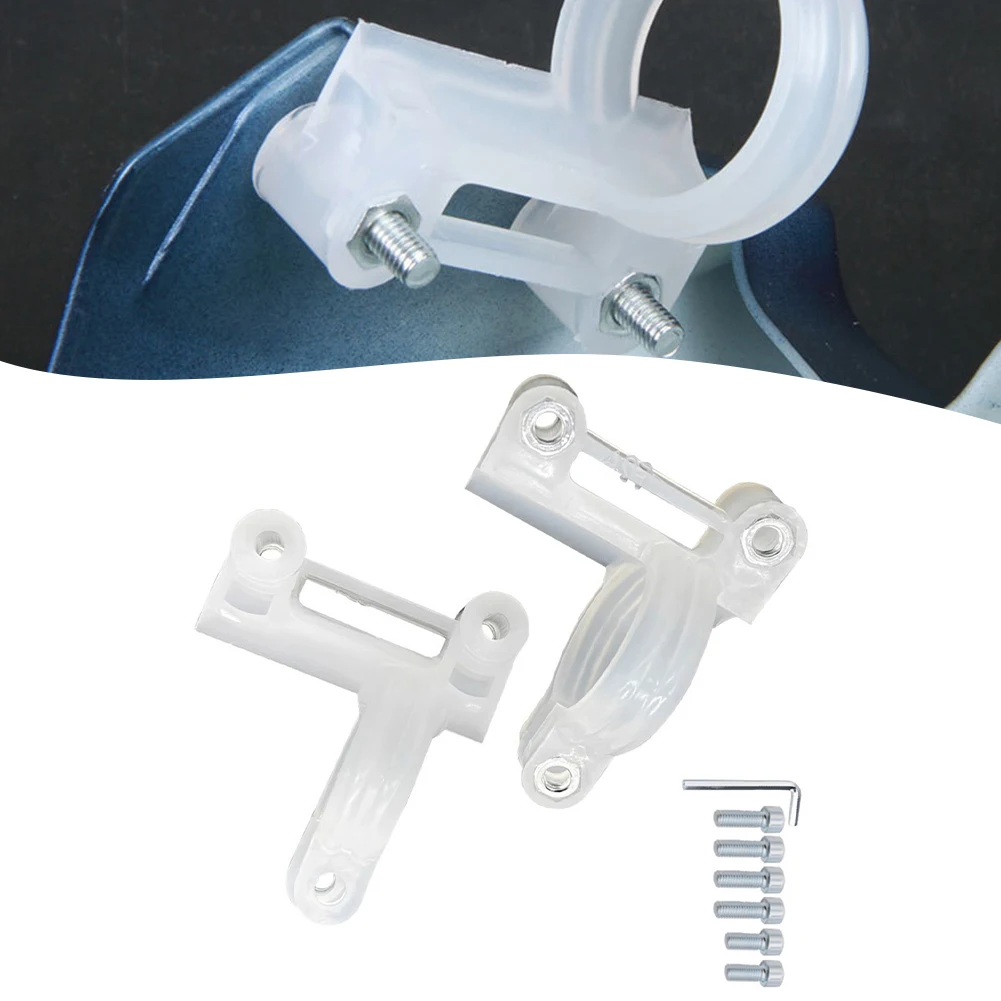 2 Pack Electric Motorcycle Front Fender Bracket Shock Absorber Buckle High Strength PC White Easy Install Stable Fitment