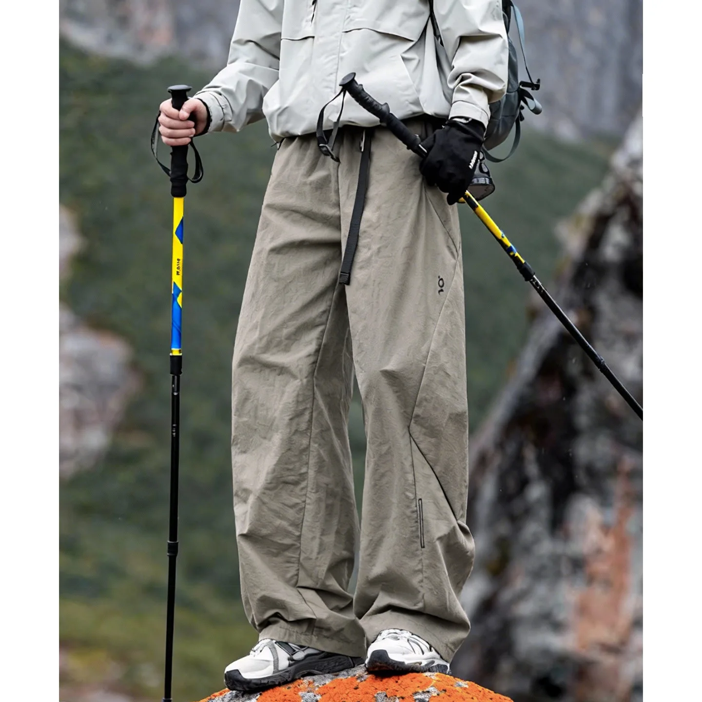 

TFETTERS 2026 Spring Techwear Pants Man 3D Panel Pleated Curved Blade Water Repellent Eleastic Waist Baggy Outdoor Cargo Trouser