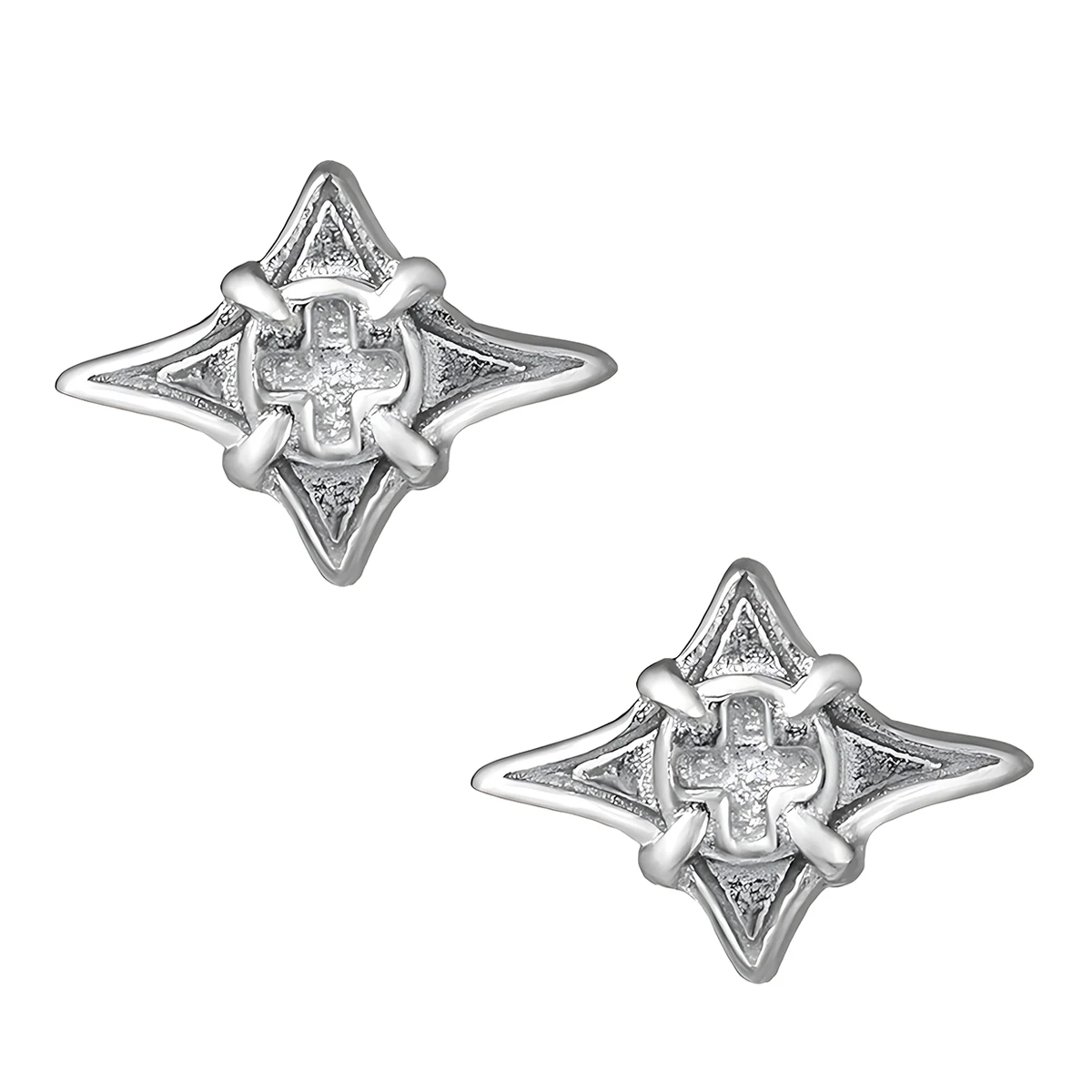 

Original Elegant Minimalist Ins Style S925 Sterling Silver Earrings Women's Cross Screw Star Design Fashion Jewelry