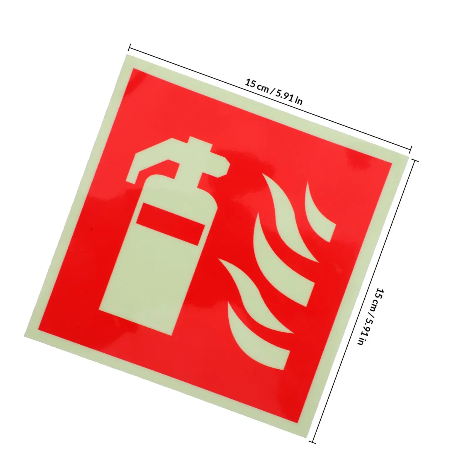 4Pcs Glow-in-The- Extinguisher Signs Self-Adhesive Safety Labels for Office Retail Restaurant Indoor Outdoor Use