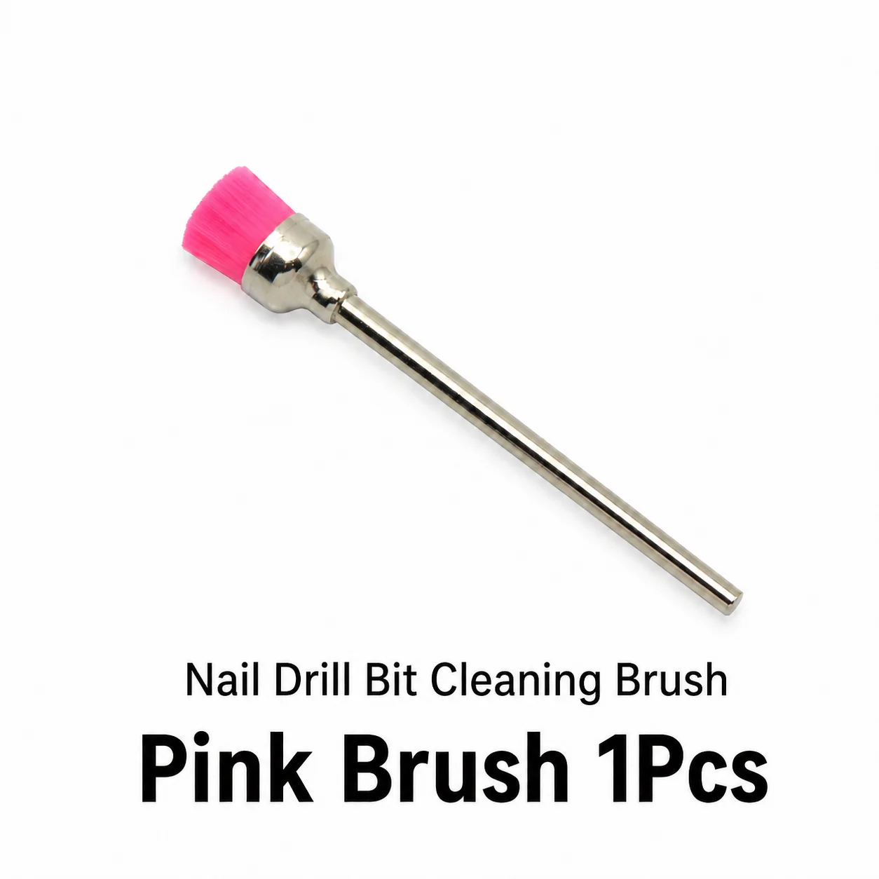 1Pcs Pink Nail Drill Bit Cleaning Brush E-File Bit Cleaner for Manicure Pedicure Accessory Nail Drill Tool