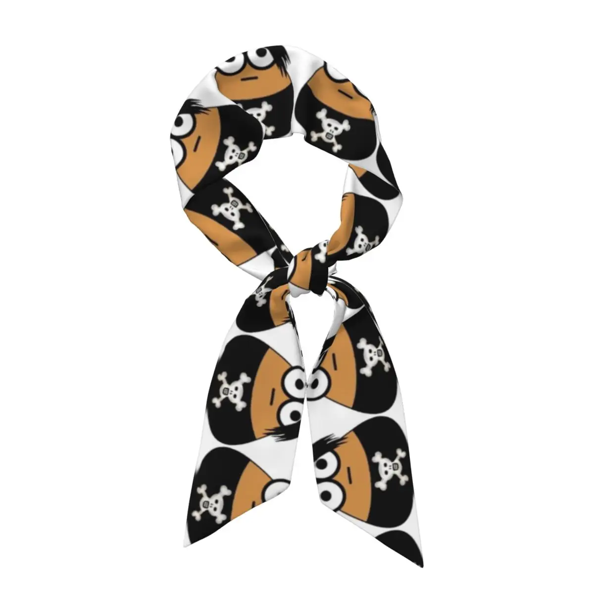 Emo Goth Pou Meme Brown Alien Baby Mobile Pet Women Long Narrow Scarf Silky Skinny Scarf Multi-use Neck Head Wrap for