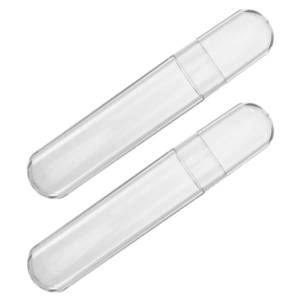 2 pçs plástico pinça organizador caso circular oval transparente caixa de armazenamento compacto portátil lash pinça titular cílios
