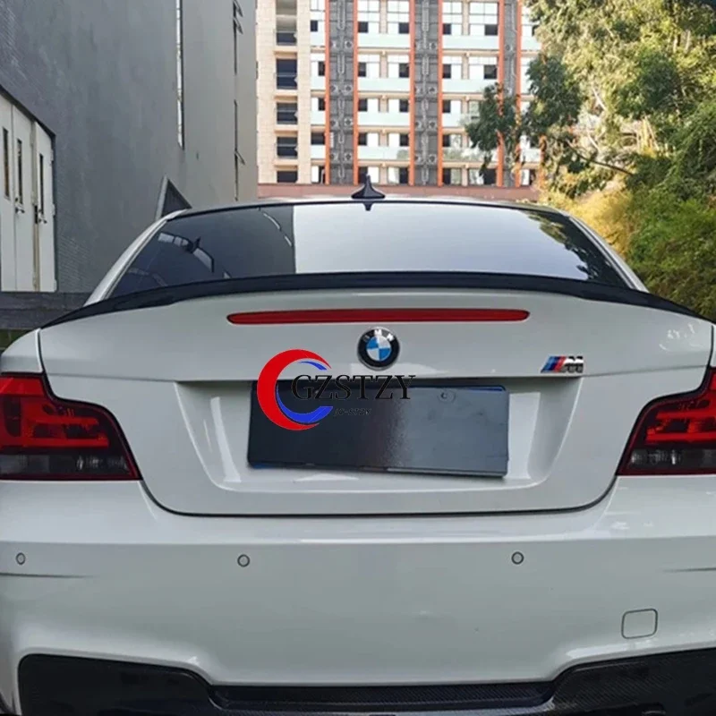 Gloss Black & Carbon-Printing ABS Rear Spoiler Car Wing for BMW 1 Series 2-Door Coupe E82 E88 1M 2007 - 2013