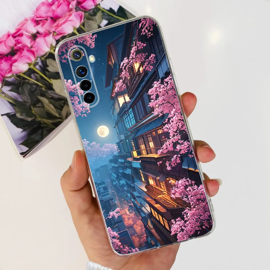 For OPPO Realme 6 Pro Case Fashion Flower Clear Soft Silicone Back Cover For Realme6 Realme 6 Pro 6S 6i 6Pro Realme6s Phone Case