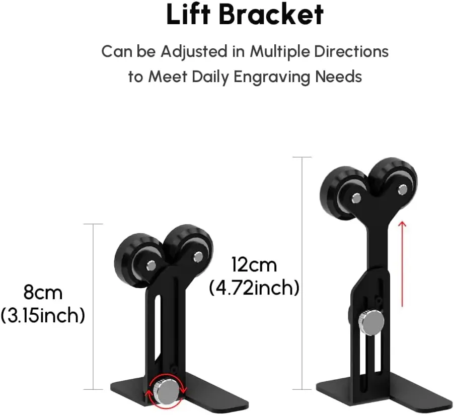 ملحق نقش Aufero بكرة دوارة YRR3.0 أداة دوران قابلة للتعديل للنقش بالليزر