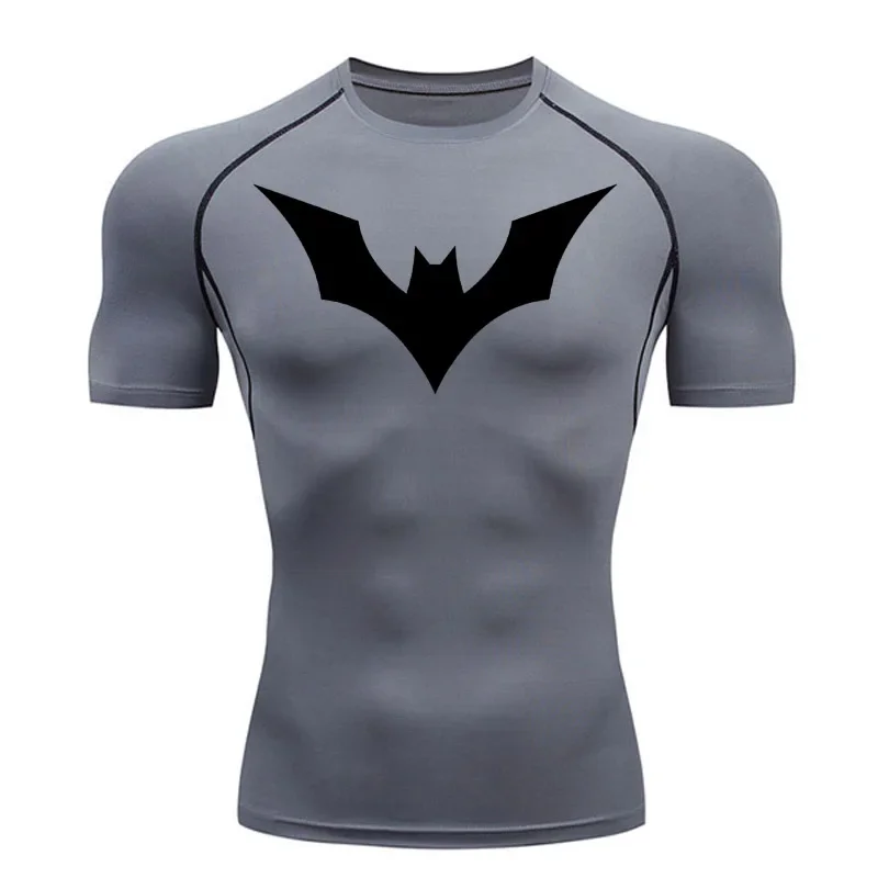 

36D Print Plus-size Men's T-shirt Compression Sports Quick Drying Breathable Bodybuilding Exercise Fitness Short Sleeve