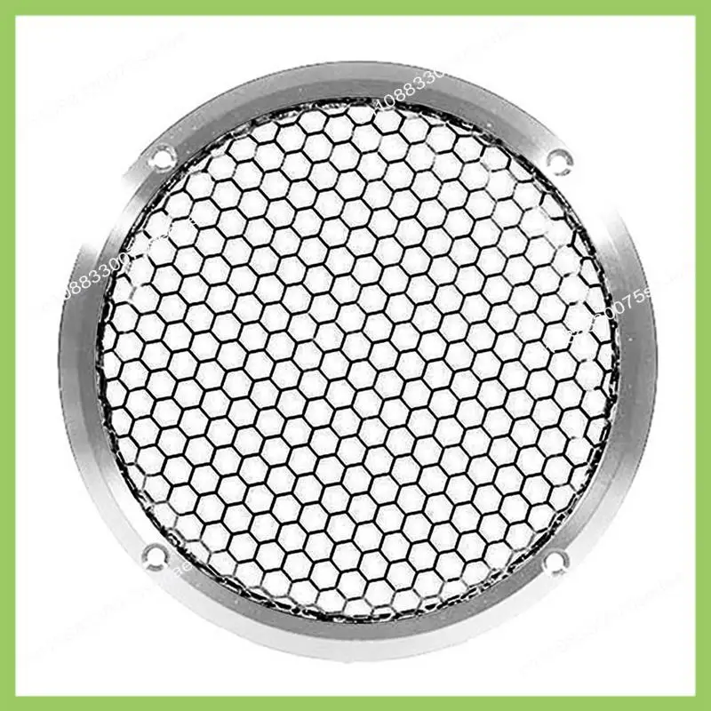 

Y19A Aluminum Car Tweeter Speaker Grill Cover Full Metal Mesh Grille For Audio Enhancement 6.5Inch Silver