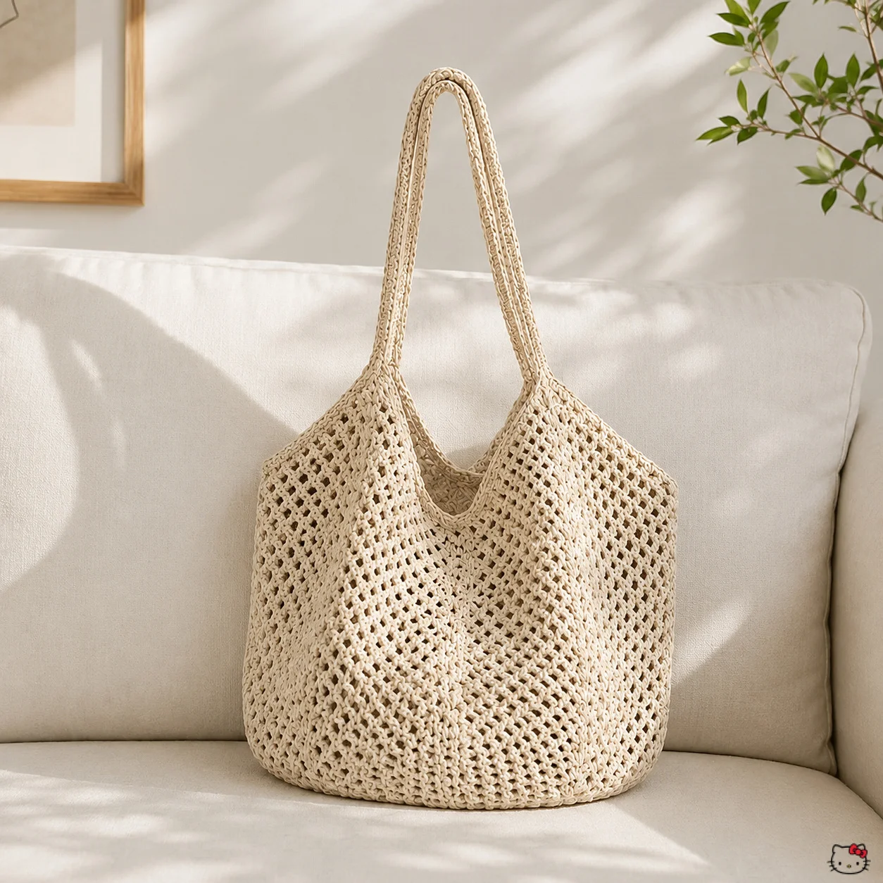 Damen-Tragetasche mit großem Fassungsvermögen – leichte und atmungsaktive Schultertasche, geeignet für Strand, Reisen, Einkaufen und den täglichen Gebrauch, offene Freizeithandtasche, einfach zu tragen, ideal für den Arbeitsweg. – Detail 2