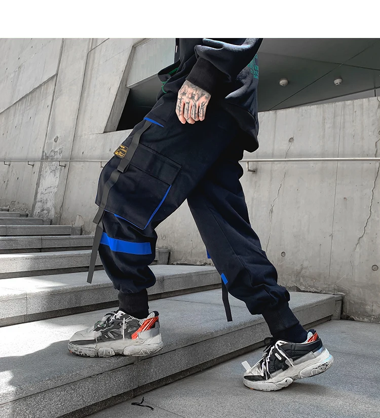 

New Autumn and Winter Men‘s Streetwear Pants Cargo Pants Jogger Casual Trousers Multiple Pockets Harem Pants