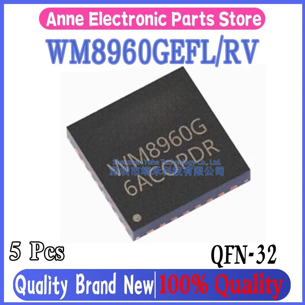 (5piece)100% New WM8960G WM8960GEFL/RV WM8960GEFL WM8960 QFN-32