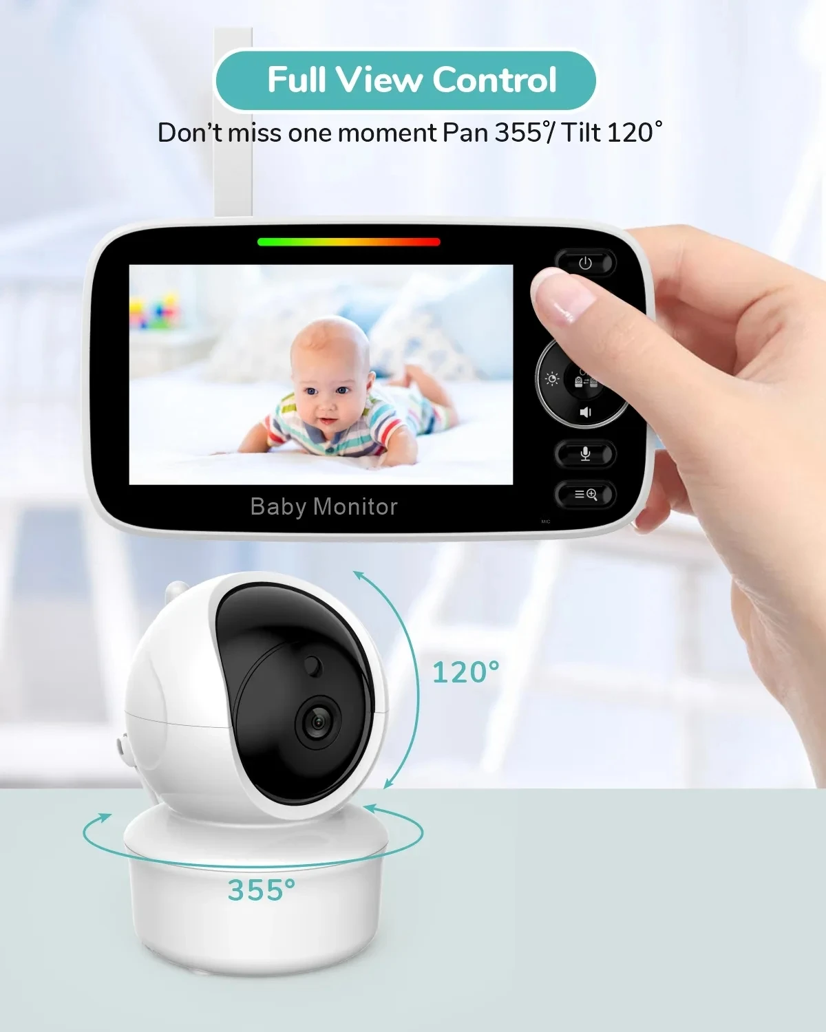 Wireless Video Baby Monitor  High Color Resolution Baby Nanny Security Camera VOX Mode Temperature Monitoring