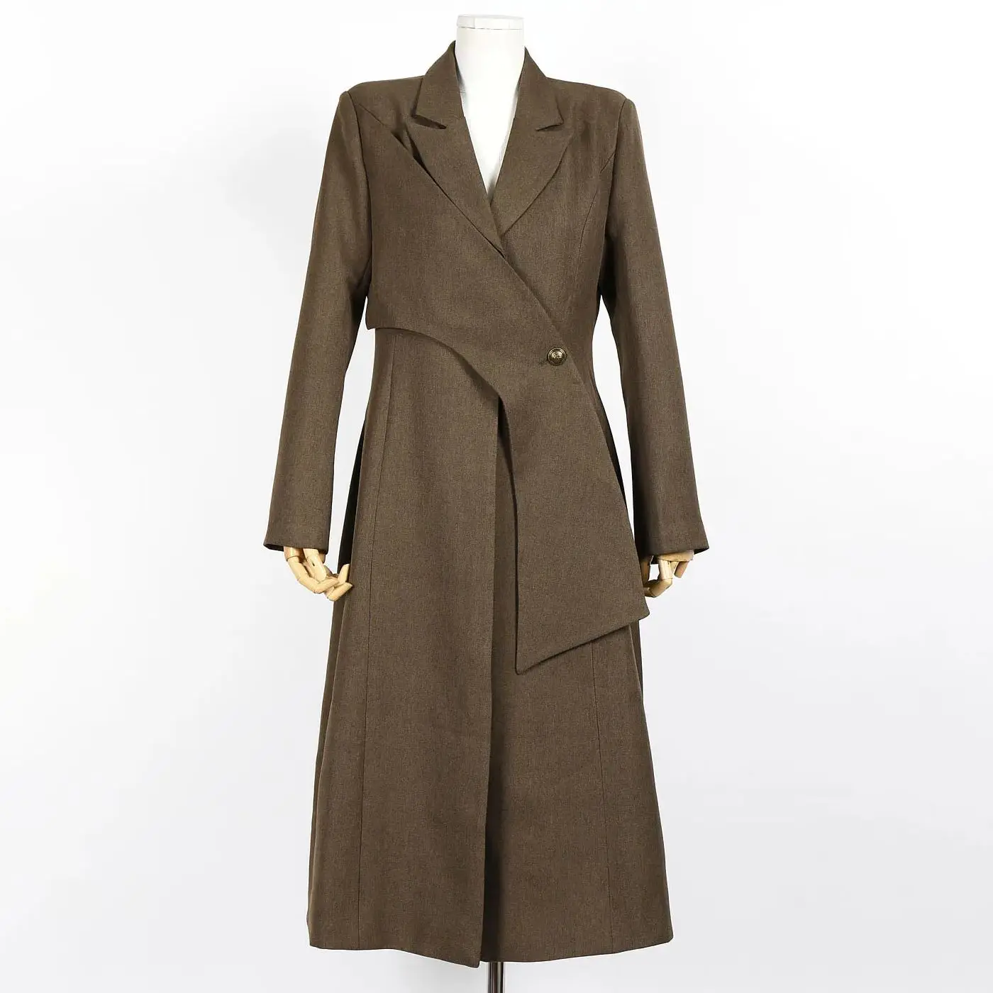 

Женский винтажный плащ на осень-зиму 2025 года, водонепроницаемый дизайн из полиэстера, одежда для путешествий, шикарная повседневная одежда