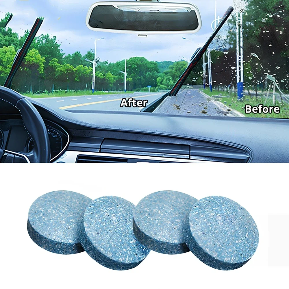 20/40/60Pcs Solid Cleaner Car Windshield Wiper Effervescent Tablet Strong Decontamination Auto Glass Toilet Cleaning Accessories
