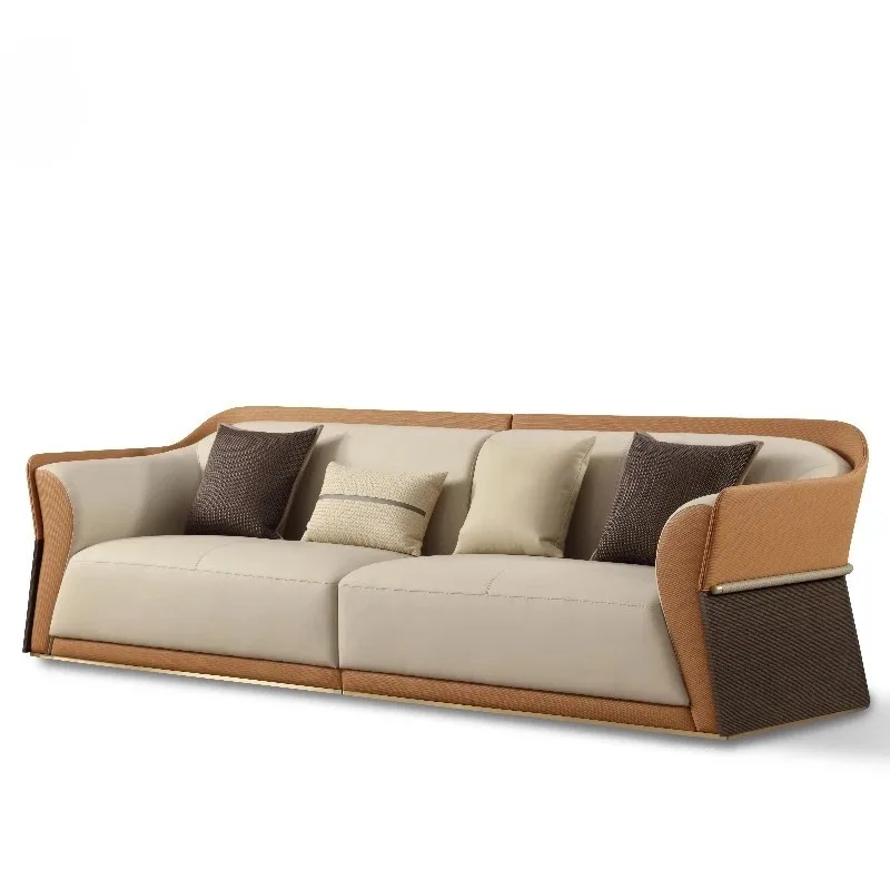 *Premium Luxury, High-quality Living Room Furniture, One-stop Designer Service Solution, Selected Leather Set, Multi Person Sofa