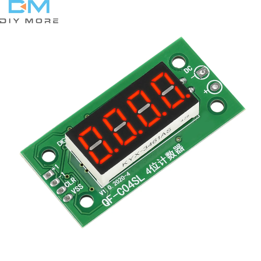 Module de compteur de tubes numérique DC 4-25V 0-9999, 0.36 pouces, LED, commutateur de bas niveau, Module de comptage, réinitialisation d'addition et de soustraction