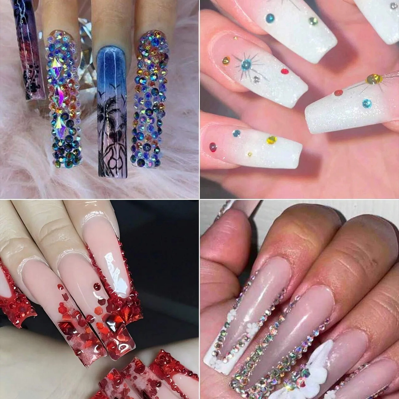 6000PCS 12 Colors Flatback Resin Rhinestones for Nail Art with Wax Pencil, Multicolor AB 2mm Nail Gems and 3D Nail Charms view 5