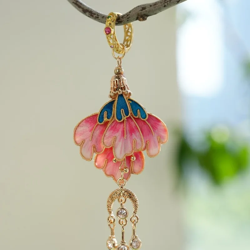 Handmade Filigree Velvet Flower Earrings, Traditional Chinese Intangible Cultural Heritage Niche Light Luxury Jewelry
