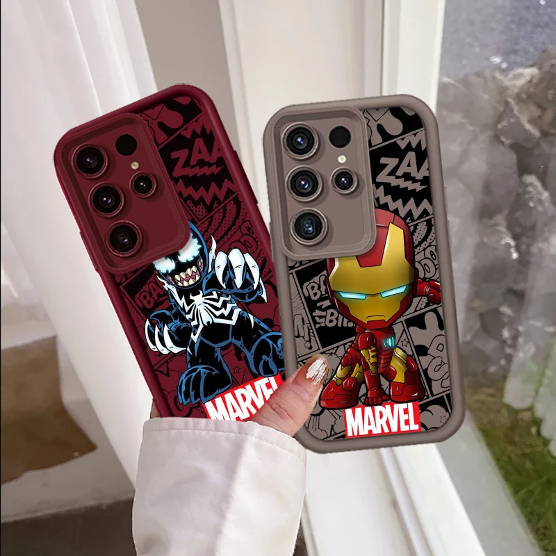 Marvel Cute Cartoon For Samsung Note 20 S24 S23 S22 S21 S20 Ultra Plus FE A25 A23 A22 A15 A31 5G Eye Ladder Soft Phone Case