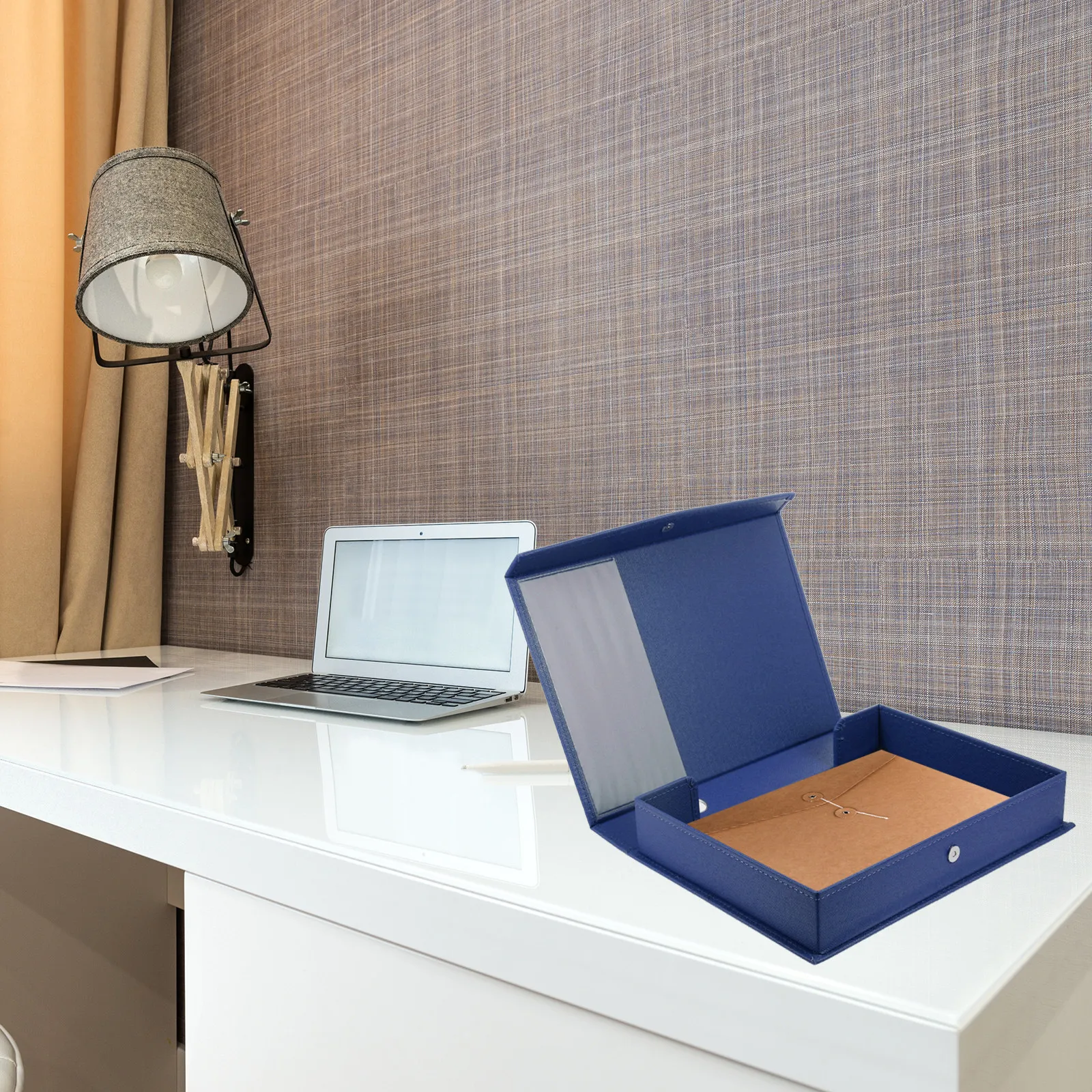 

Desktop File Organizer for A4 Documents Papers Receipts Office Desk Storage Box Space Saving Tidy Workstation Desktop File