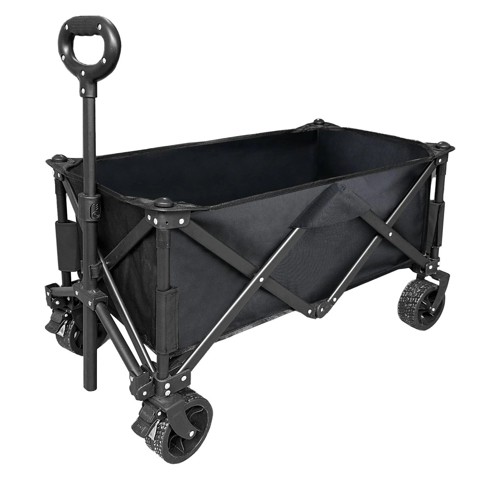 

Portable 160L Lightweight Folding Wagon Outdoor Vehicle 300Ibs Heavy Duty Practical Picnic Trolley for Camping Shopping OEM