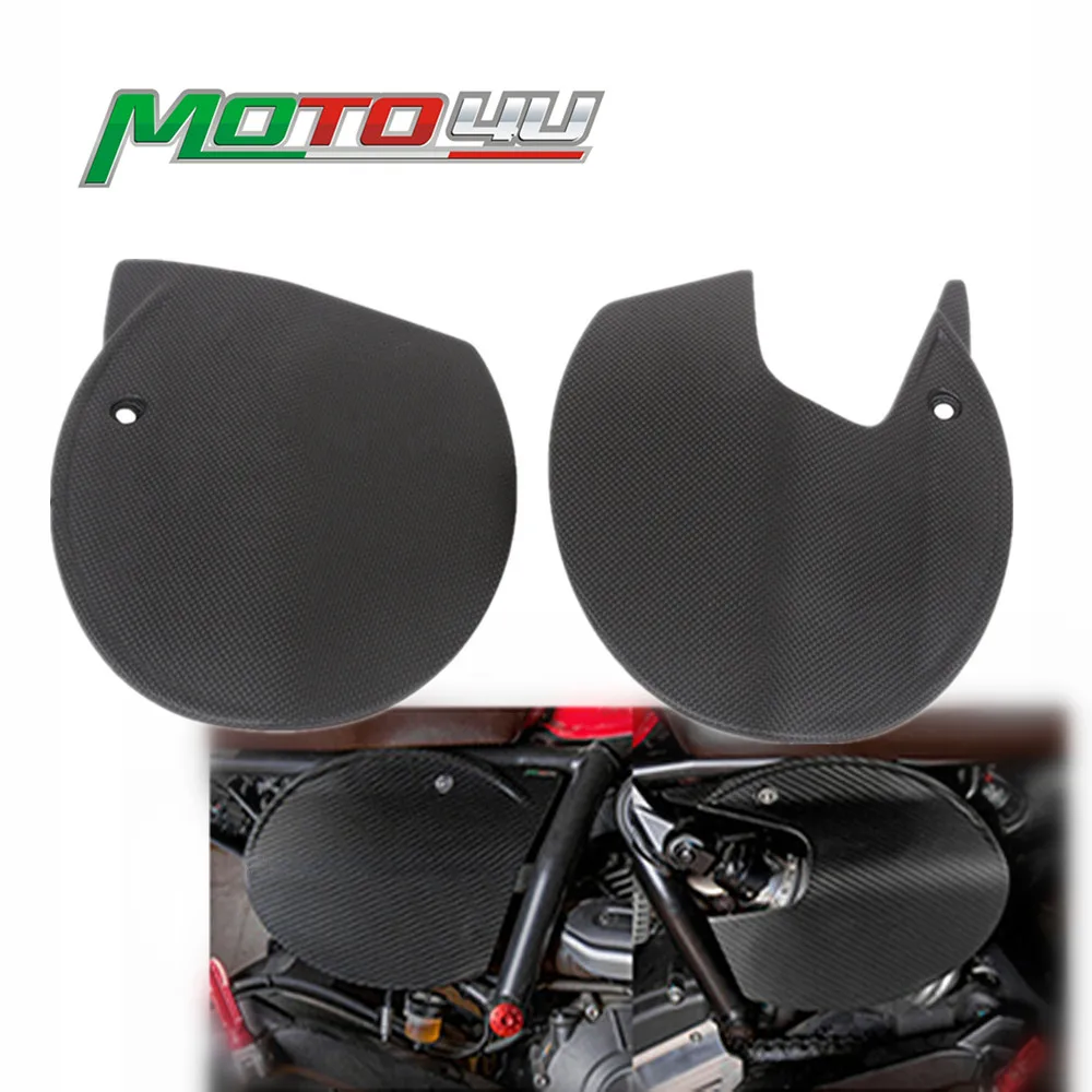 MOTO4U For Ducati Scrambler Cafe Racer 2017 2018 2019 100% Matt Carbon Fiber Driver Seat Side Frame Cover Motorcycle Modificatio