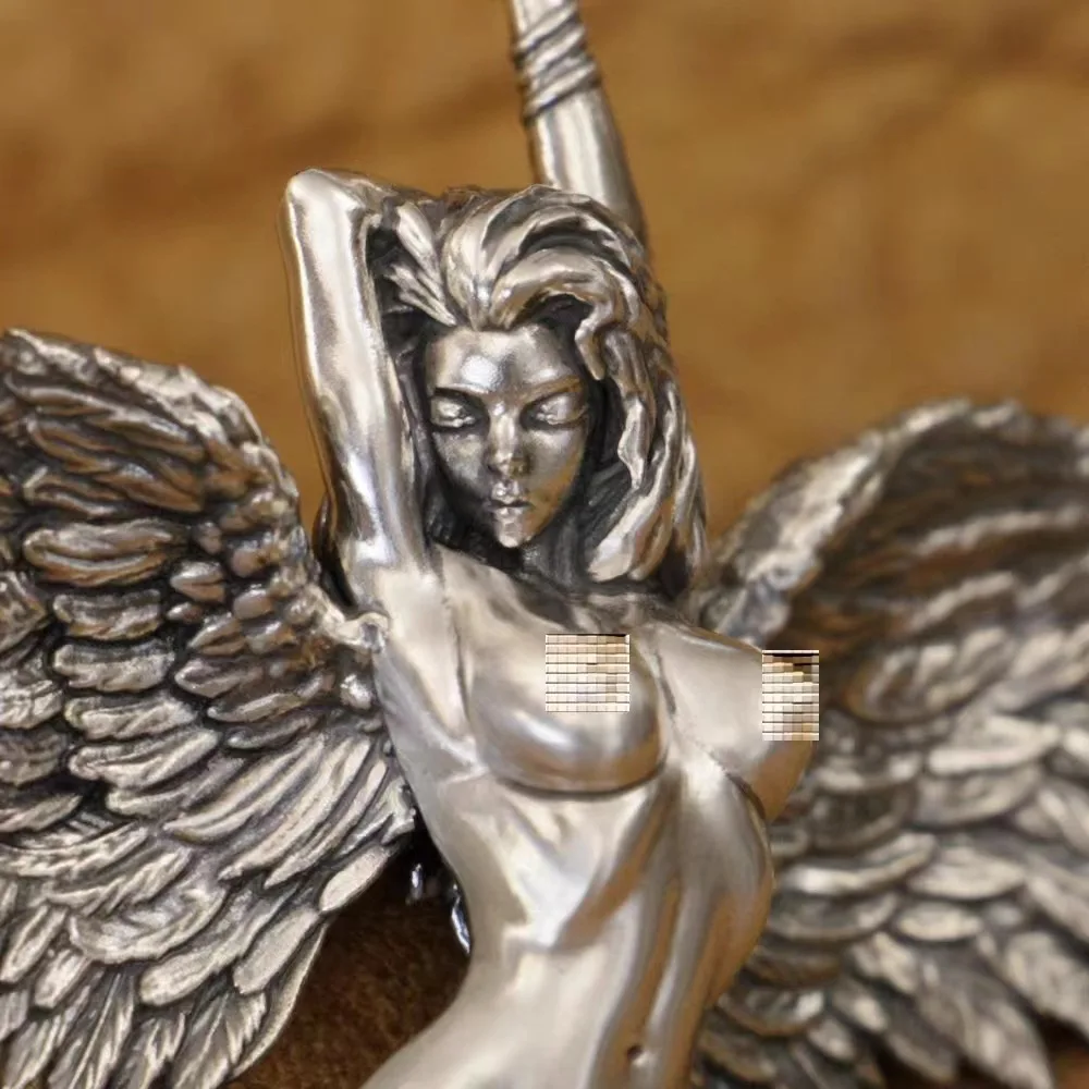 

Vintage Silver Color Sexy Beauty Angel Pendant Necklace for Men Women Long Chain Necklace Hip Hop Jewelry Accessories Gifts