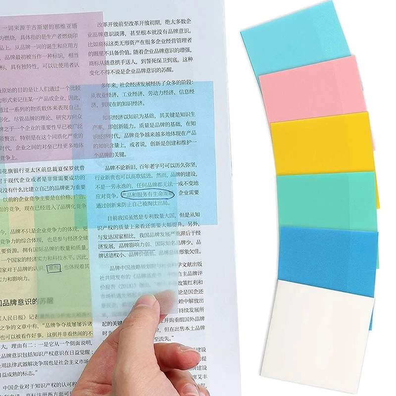 50/100 Sheets Transparent Waterproof Posted It Sticky Note Pads Notepads Posits for School Stationery Office Supplies