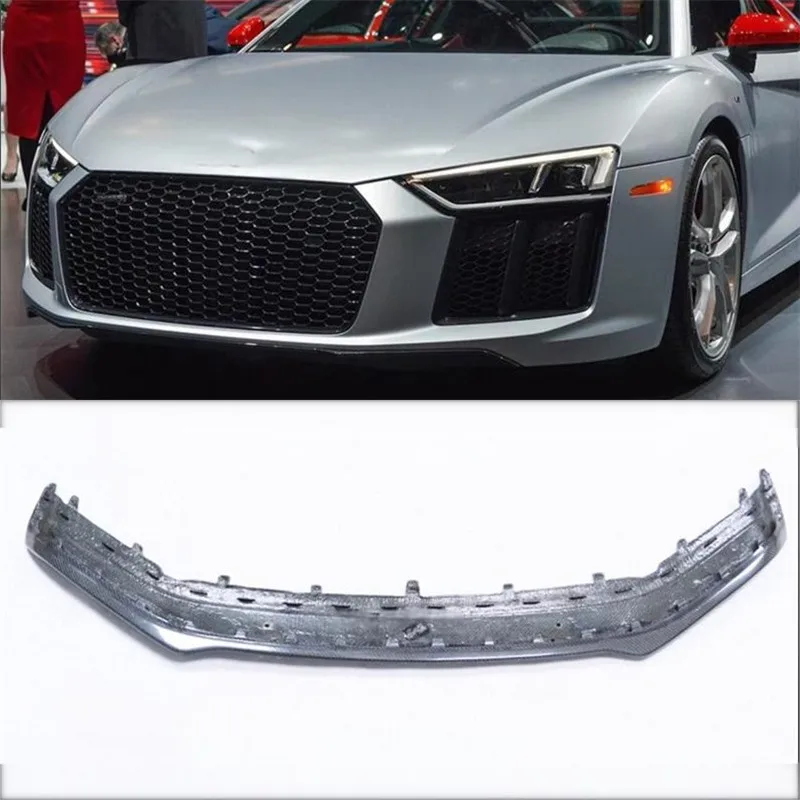 

For Audi R8 2016 2017 2018 2019 ReaI Carbon Fiber Front Bumper Lip Spoiler Kit