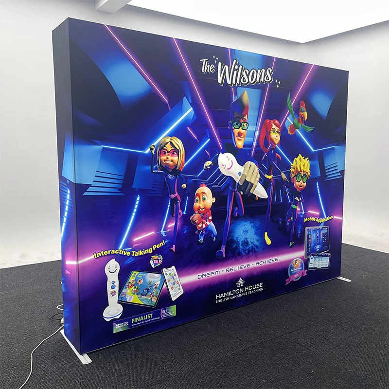 The Lightest 10x8ft Exhibition Backlit Booth Stand Aluminum Modular Trade Show Display 3x3 Popular Advertising Backdrop