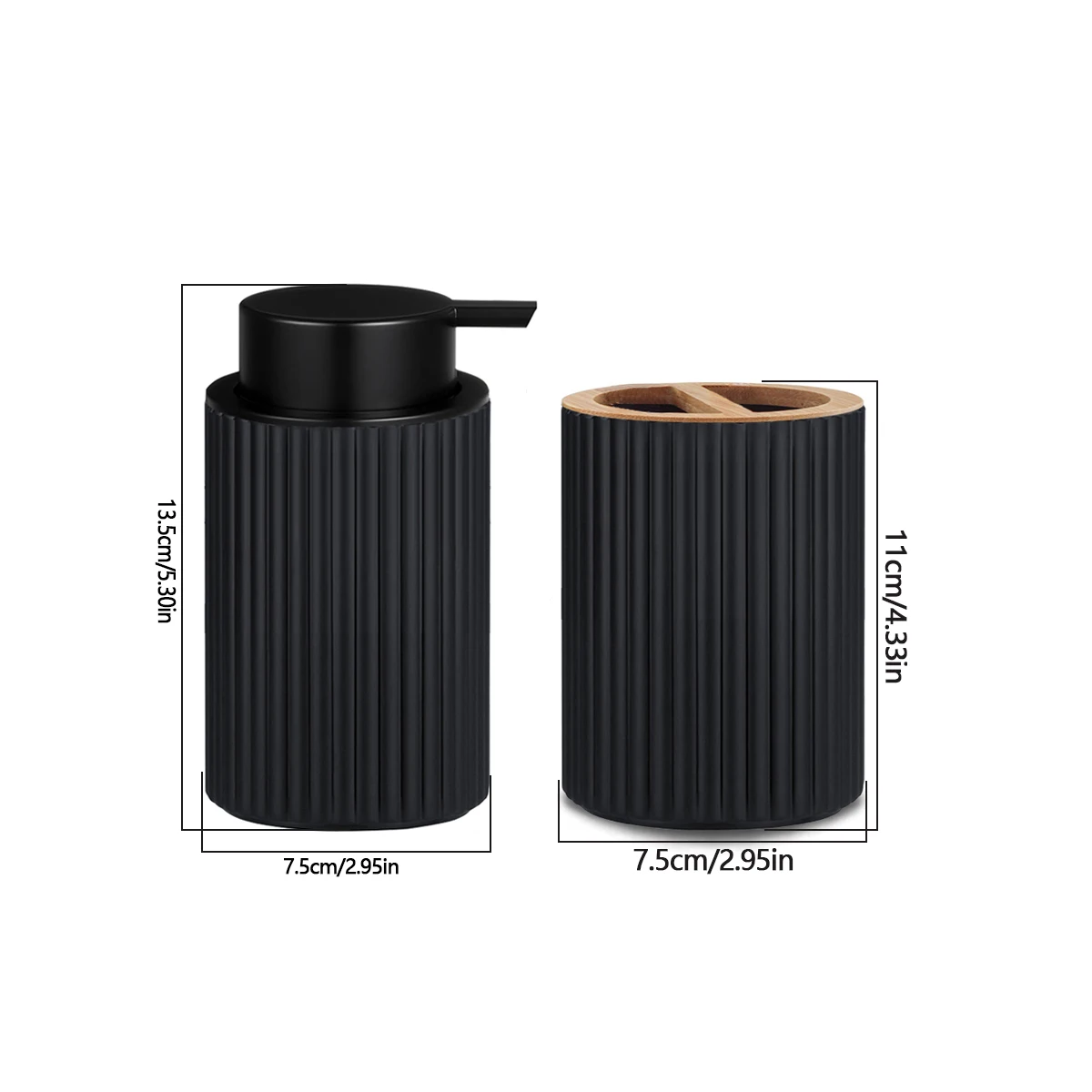 2 sztuk/zestaw ręczny dozownik mydła w piance butelka ze szczoteczką do zębów uchwyt na pastę do zębów Morden Stripe Design dozownik ręczny Bomboo pompa Li