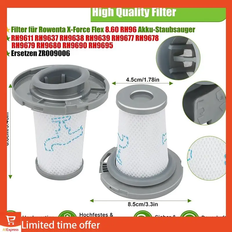 

Свежий ZR009006 Фильтр для Rowenta X-Force Flex 8,60 RH96XX и X-PERT 6,60 RH68XX Аксессуары для пылесосов Фильтр