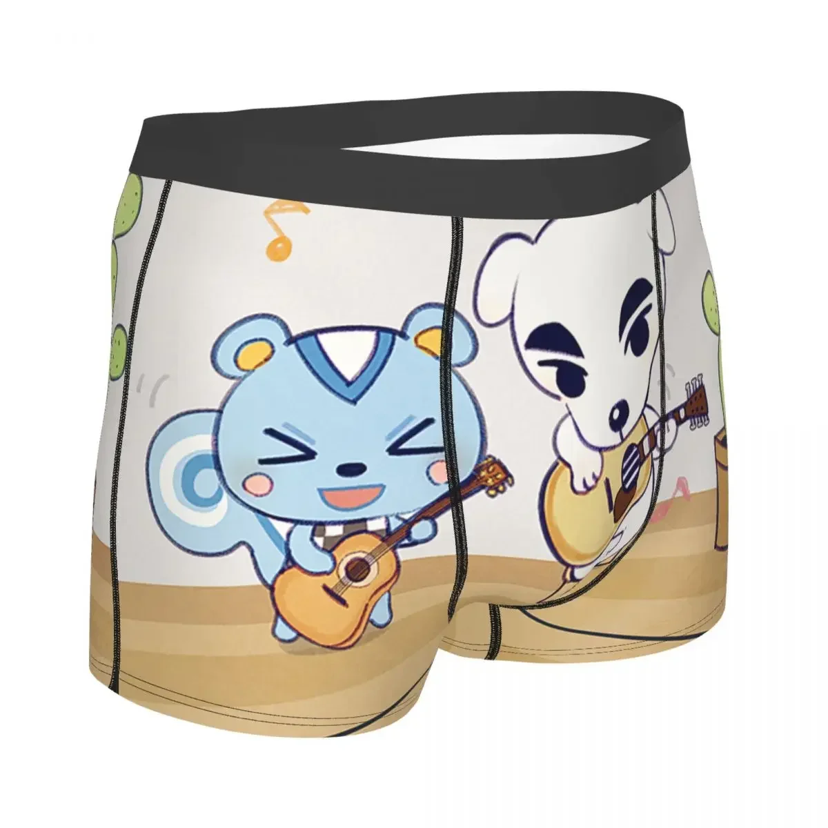 Animal Crossing: New Horizons Play Guitar Underpants Cotton Panties Male Underwear Print Shorts Boxer Briefs