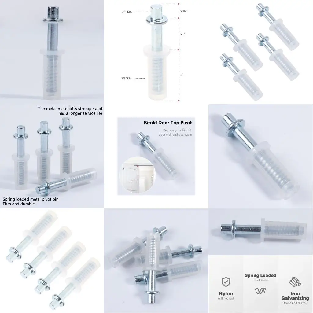  4pcs Bifold Door Hardware Closet Door Hardware set 5cm/2inch Length Repair Part