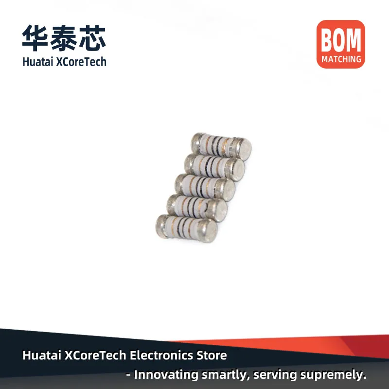 100 PCS SMD MELF Fusível Wirewound Resistores de Precisão (KNP) 0,5 W (1/2 W) 0207 5% 1Ω 2,2Ω 4,7Ω 5,1Ω 10Ω 15Ω 20Ω 22Ω 33Ω 47Ω 100Ω