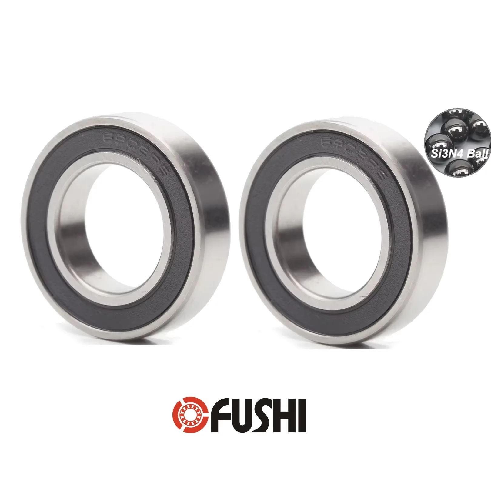 2 Rodamientos Híbridos de Cerámica Si3N4 6800 6801RS 6802RS 6803RS 6804 6805RS 6806 de Acero Cromado Inoxidable 2RS S6803 S6802