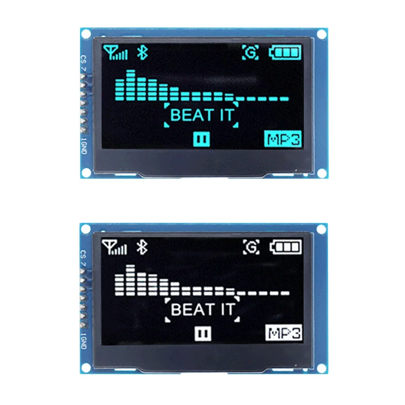 

2.42 inch OLED Display Module 2.4 inch OLED Module 7-Pin SPI Interface SSD1309 Driver Military Industry