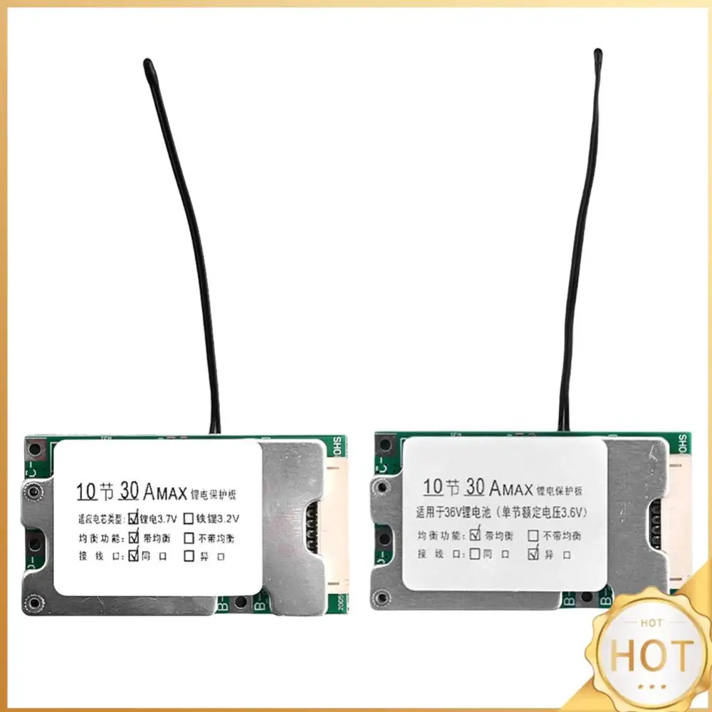 

10S 36V 30A 18650 Батарея Сбалансированная защитная плата BMS Литий-ионный балансир литий-ионного элемента 18650 Защитная плата для электромобиля